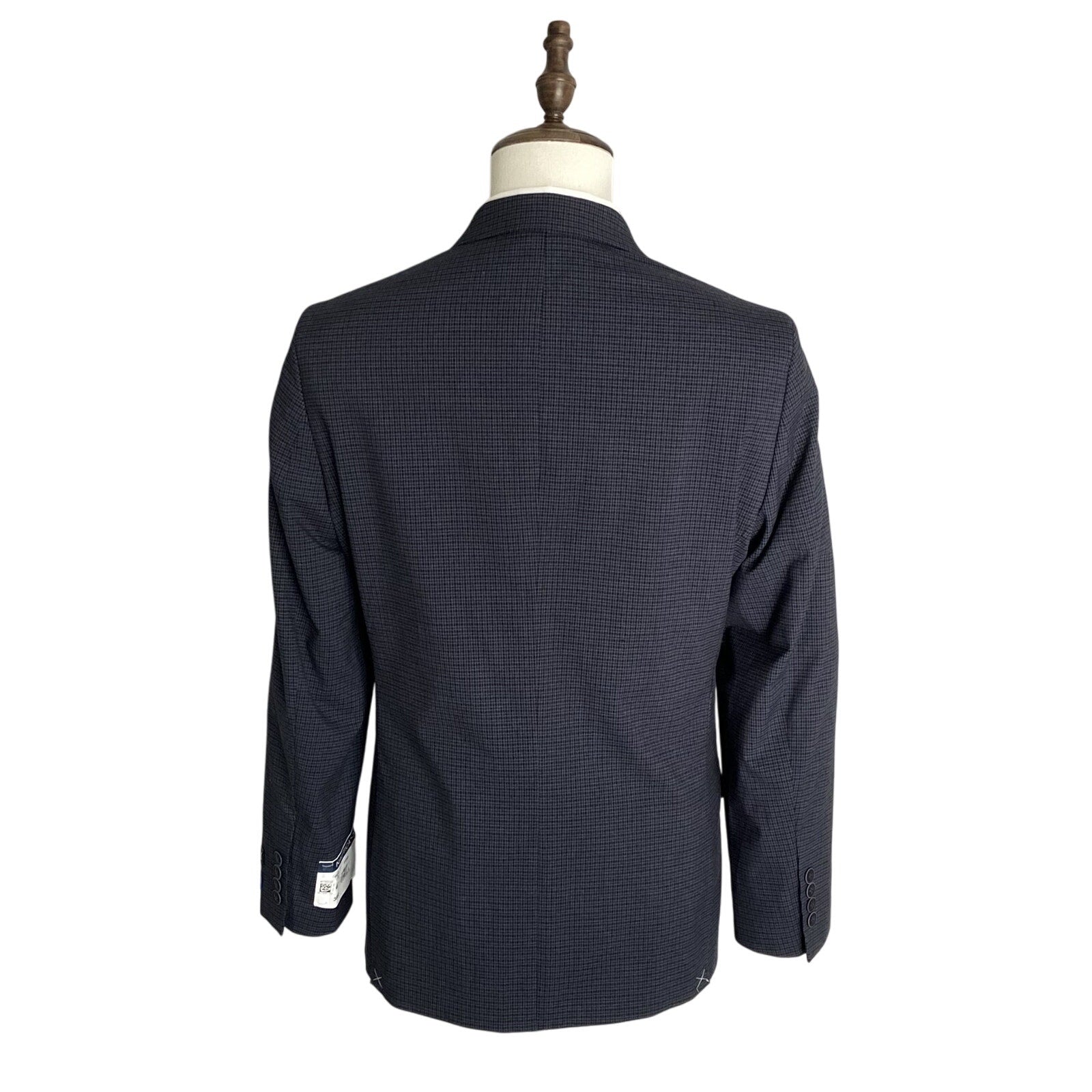 Nautica Sport Coat Men's 38R Modern Fit Active Lined Stretch Blue Check