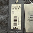 Daniel Cremieux Sweater Vest Men's XXL Supima Cotton Cashmere Blend Charcoal
