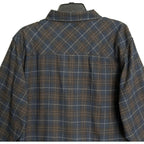 AG Los Angeles Wayne Long Sleeve Work Shirt Men's XXL Relaxed Fit Navy Plaid