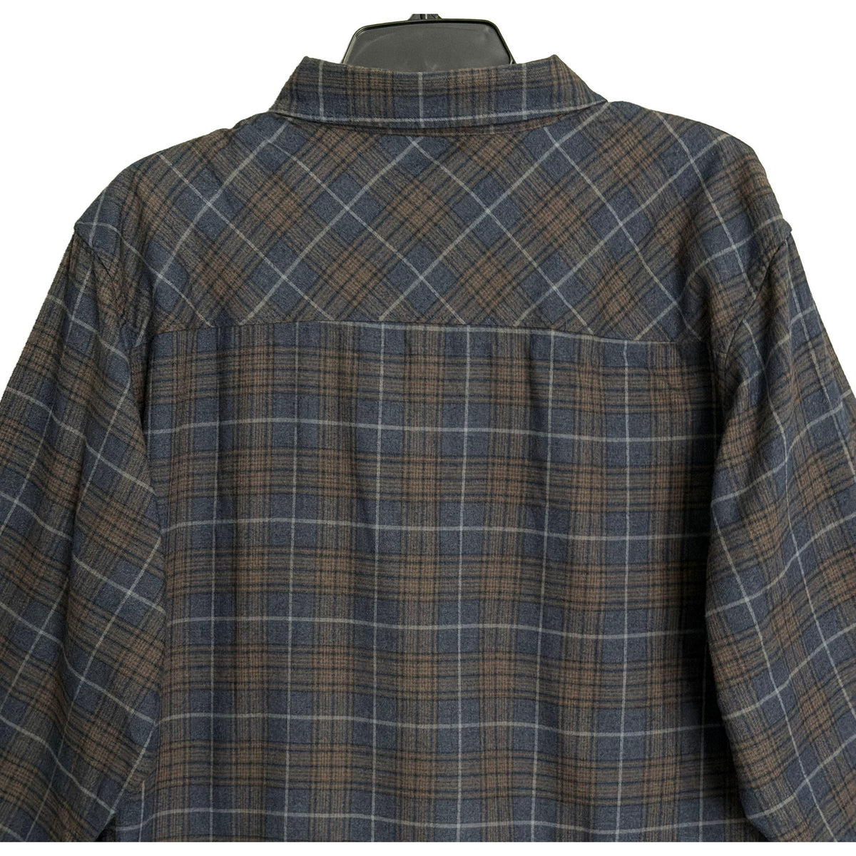 AG Los Angeles Wayne Long Sleeve Work Shirt Men's XXL Relaxed Fit Navy Plaid