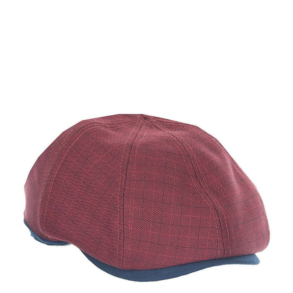 Biltmore Driver Newsboy Hat Red Grid Medium