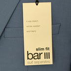 Bar III Suit Jacket Men's 44 Regular Slim Fit Wool Blend Stretch Light Blue