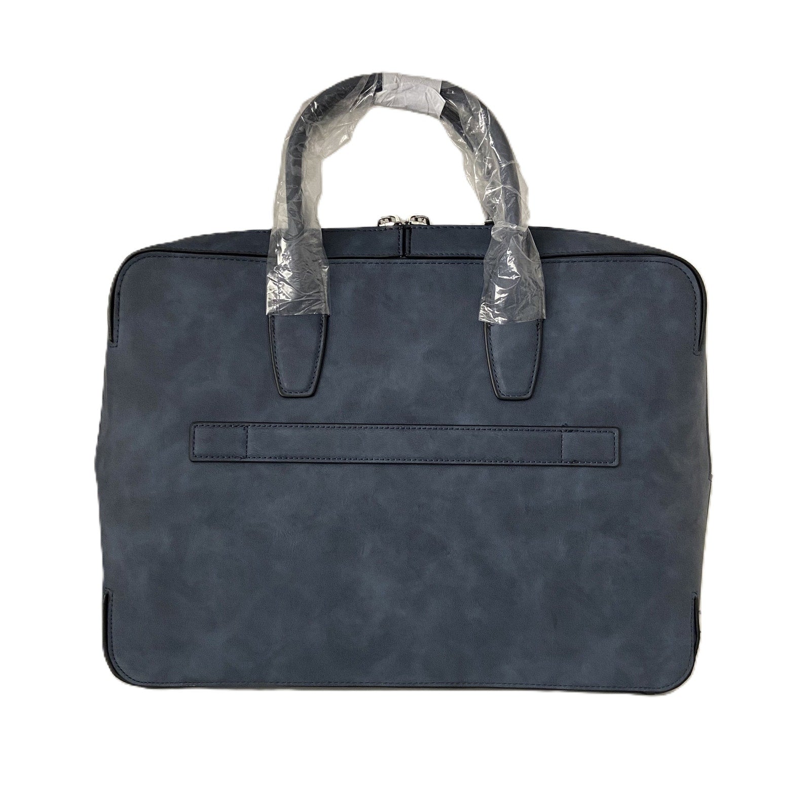 Alfani Messenger Bag Adjustable Cross Body Strap Faux Suede Blue