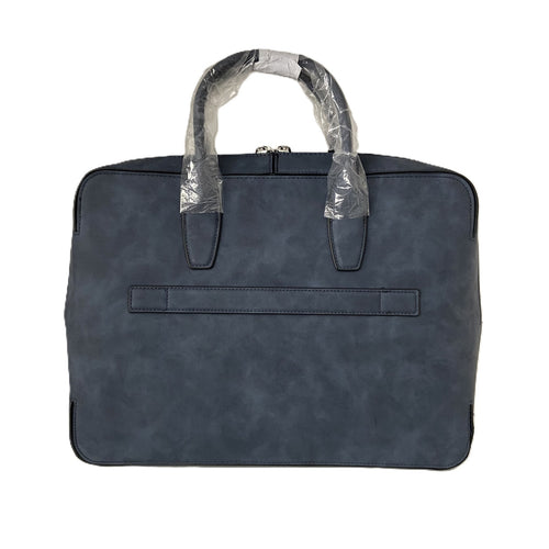 Alfani Messenger Bag Adjustable Cross Body Strap Faux Suede Blue