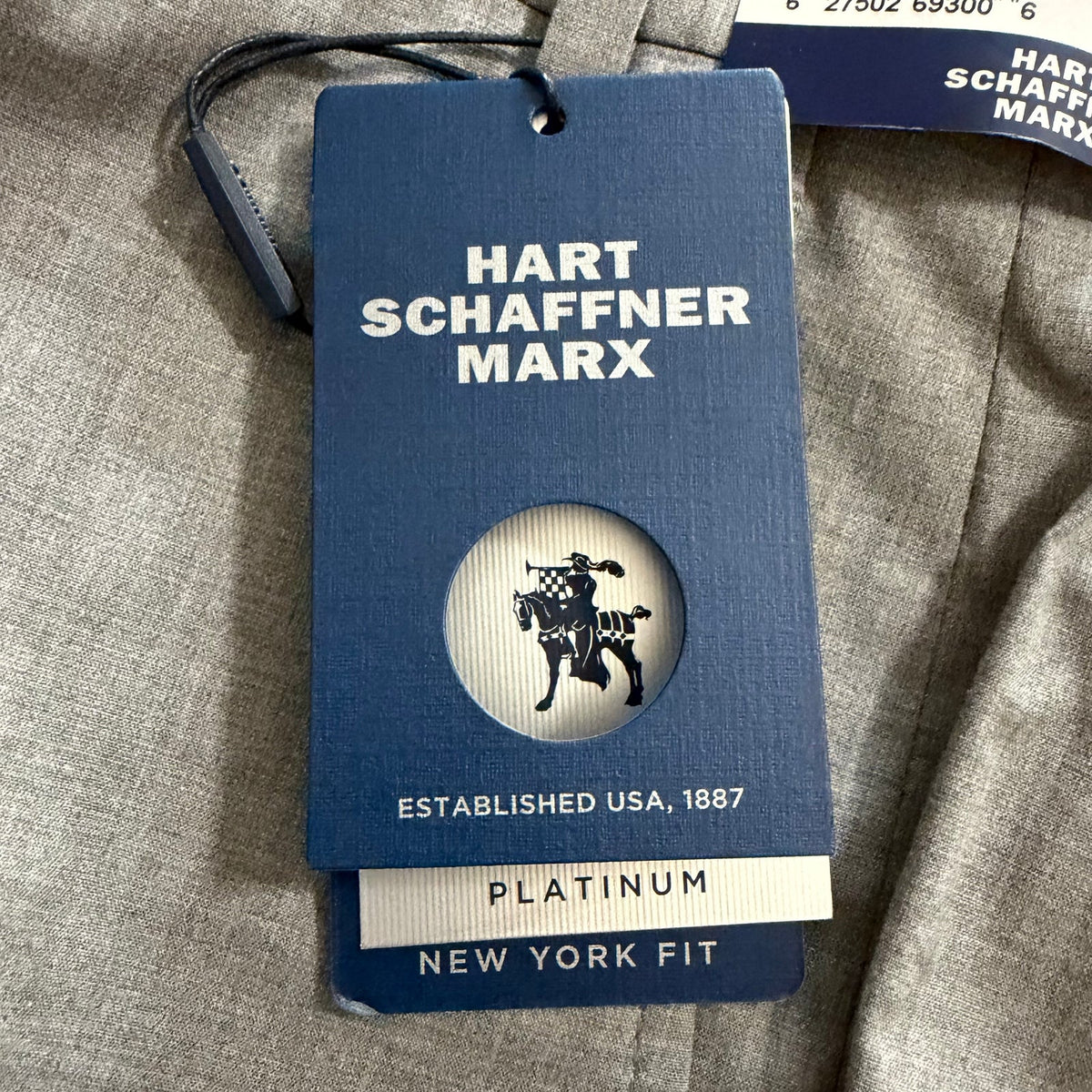 Hart Schaffner Marx Pant Men's 42"x30" Dress Pant Platinum New York Fit Gray