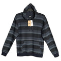 Quiksilver Pullover Hoodie Long Sleeve Men's Small Drawstring Blue Stripe