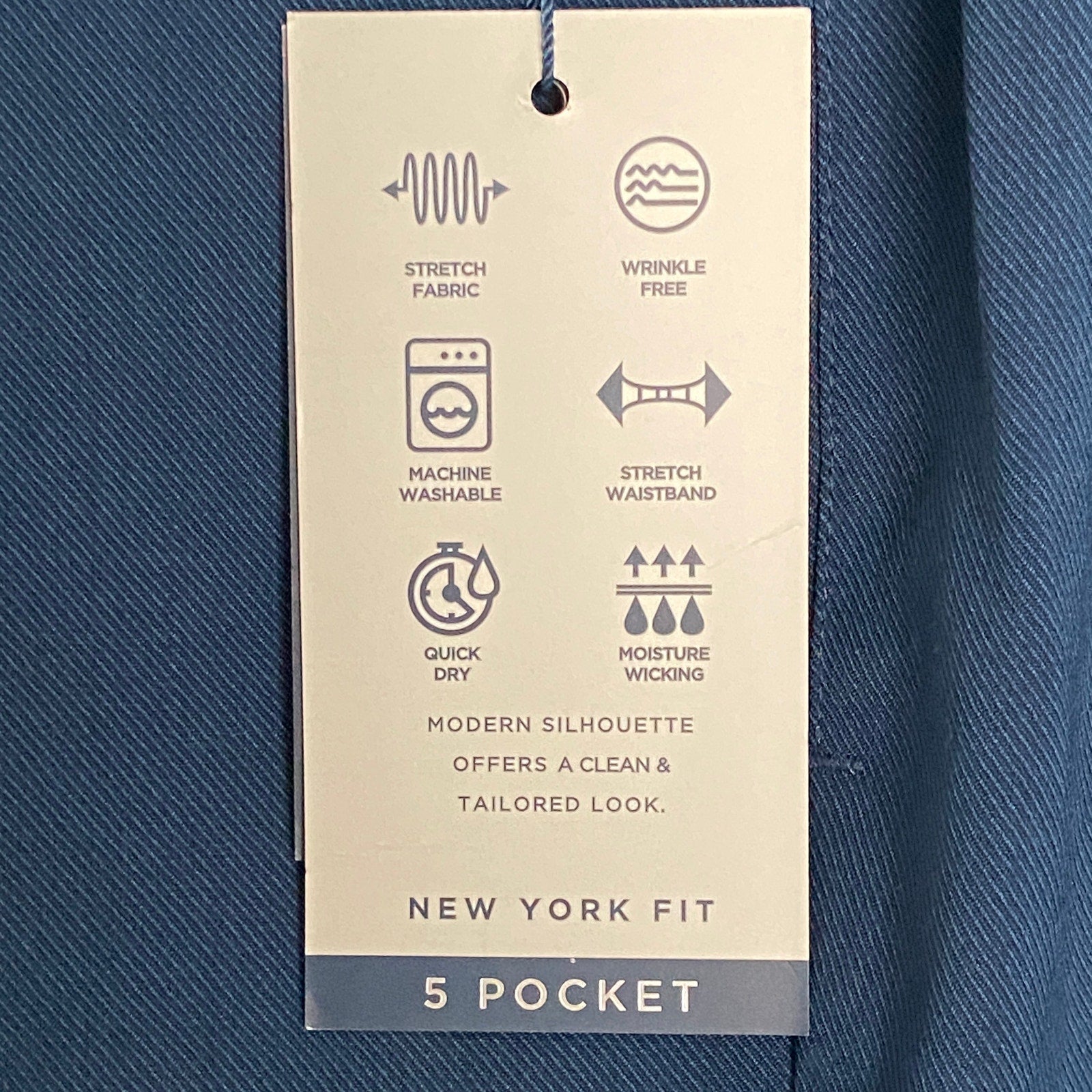 Hart Schaffner Marx Pants Men's 46R Dress Pant New York Fit Wool Blue