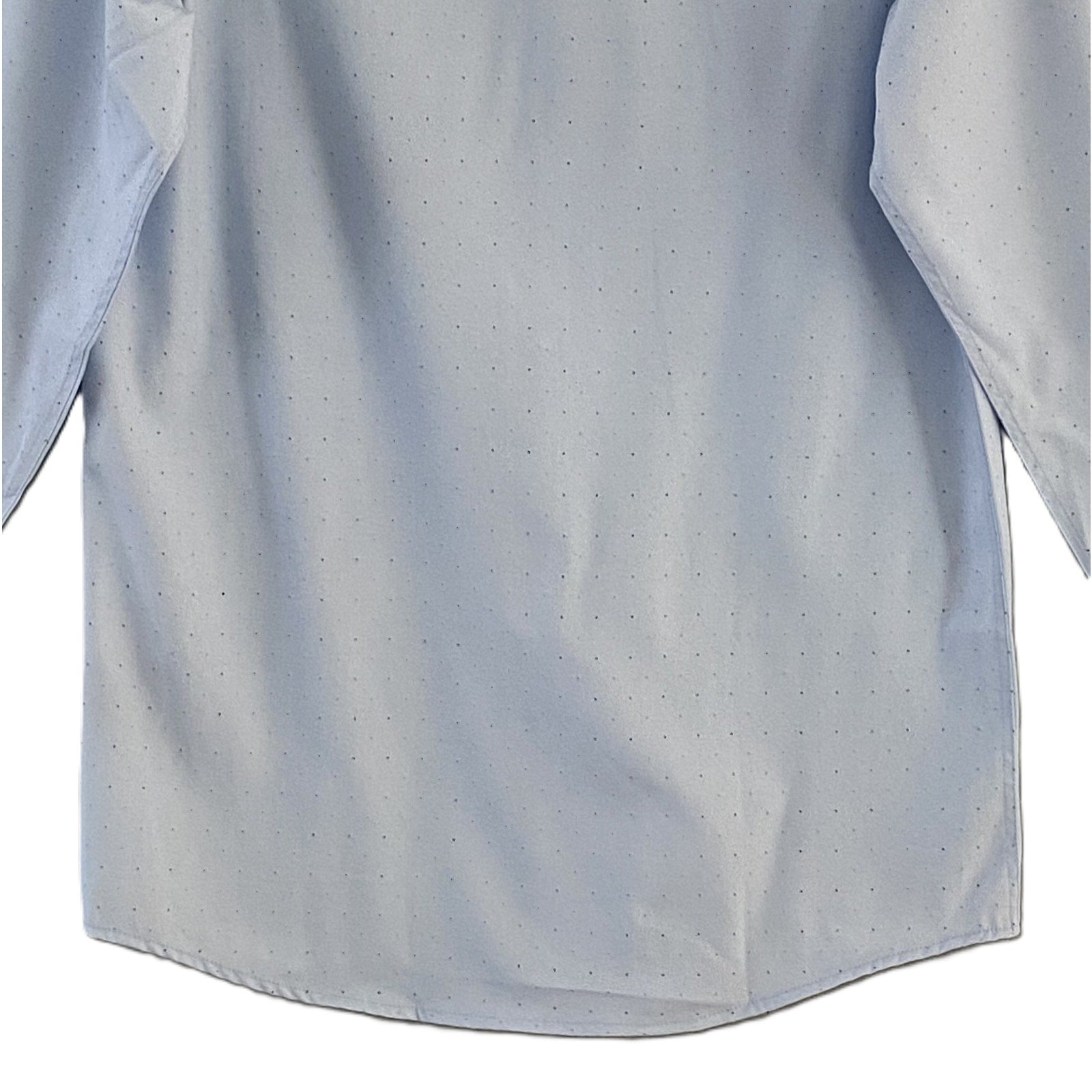 Nautica Dress Shirt Men's 15-15.5 34/35 Performance Slim Fit Blue Dot