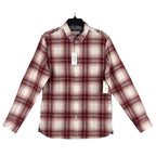 Sun + Stone Shirt Men's Small Woven Long Sleeve Button Up Raspberry Plaid