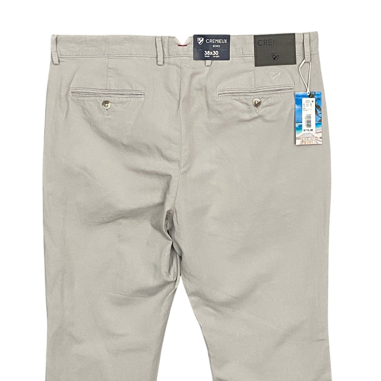 Daniel Cremieux 38 Key West Collection Soho Men's 38x30 Pant Light Grey