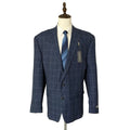 Michael Kors Suit Jacket Men's 52 Long Classic Fit Wool Silk Linen Blue Ck