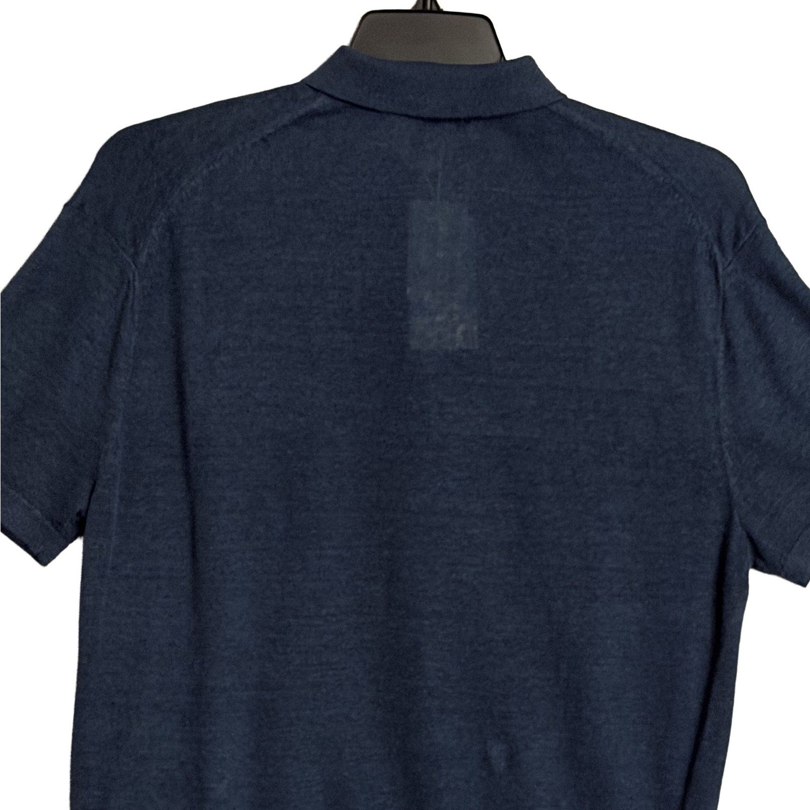 Daniel Cremieux Polo Shirt Men's Medium Linen Key West Collection Blue