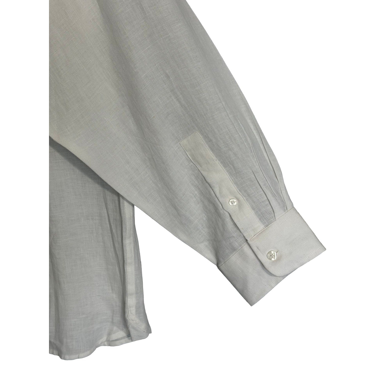 Daniel Cremieux Linen Shirt Men's XXL Signature Albini Fabrics Lucent White