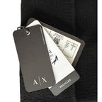 Armani Exchange Milano / New York Knit Beanie One Size Folded Cuff Black