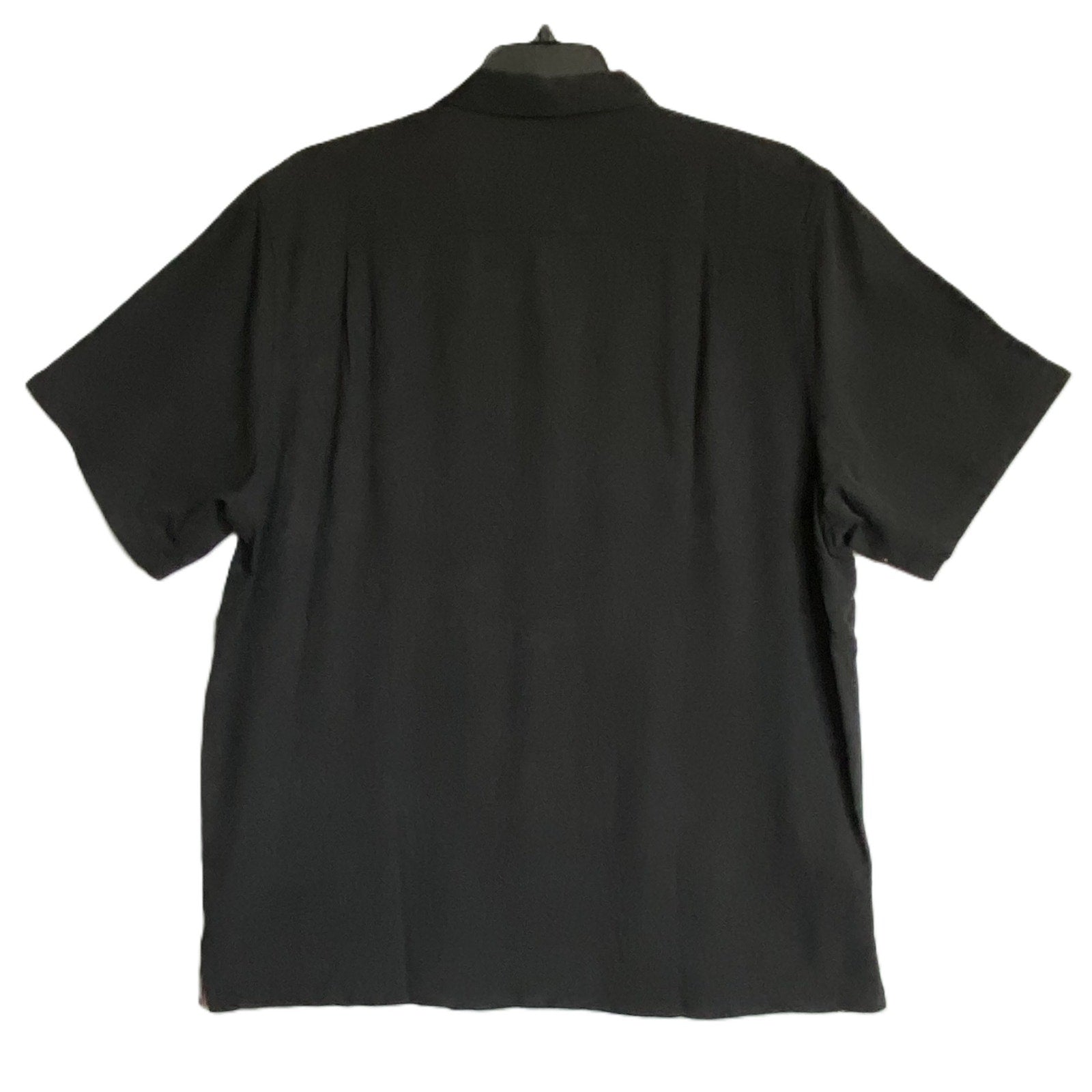 Tommy Bahama Shirt Men's XLT Big & Tall "Tropic Isles" Silk Black Floral NEW