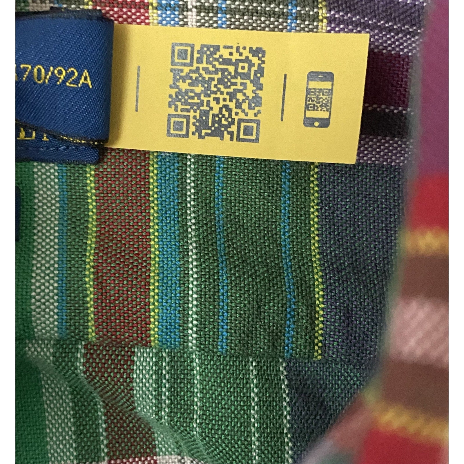 Polo Ralph Lauren Shirt Men's Small Classic Fit Long Slv Purple/Green Plaid