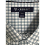 Daniel Cremieux Oxford Shirt Men's 4XB Big & Tall Button-Down Stretch Stone Blue Gingham