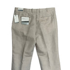 Perry Ellis Portfolio Pants Men's 40"x32" Modern Fit Dress Pants Linen Blend