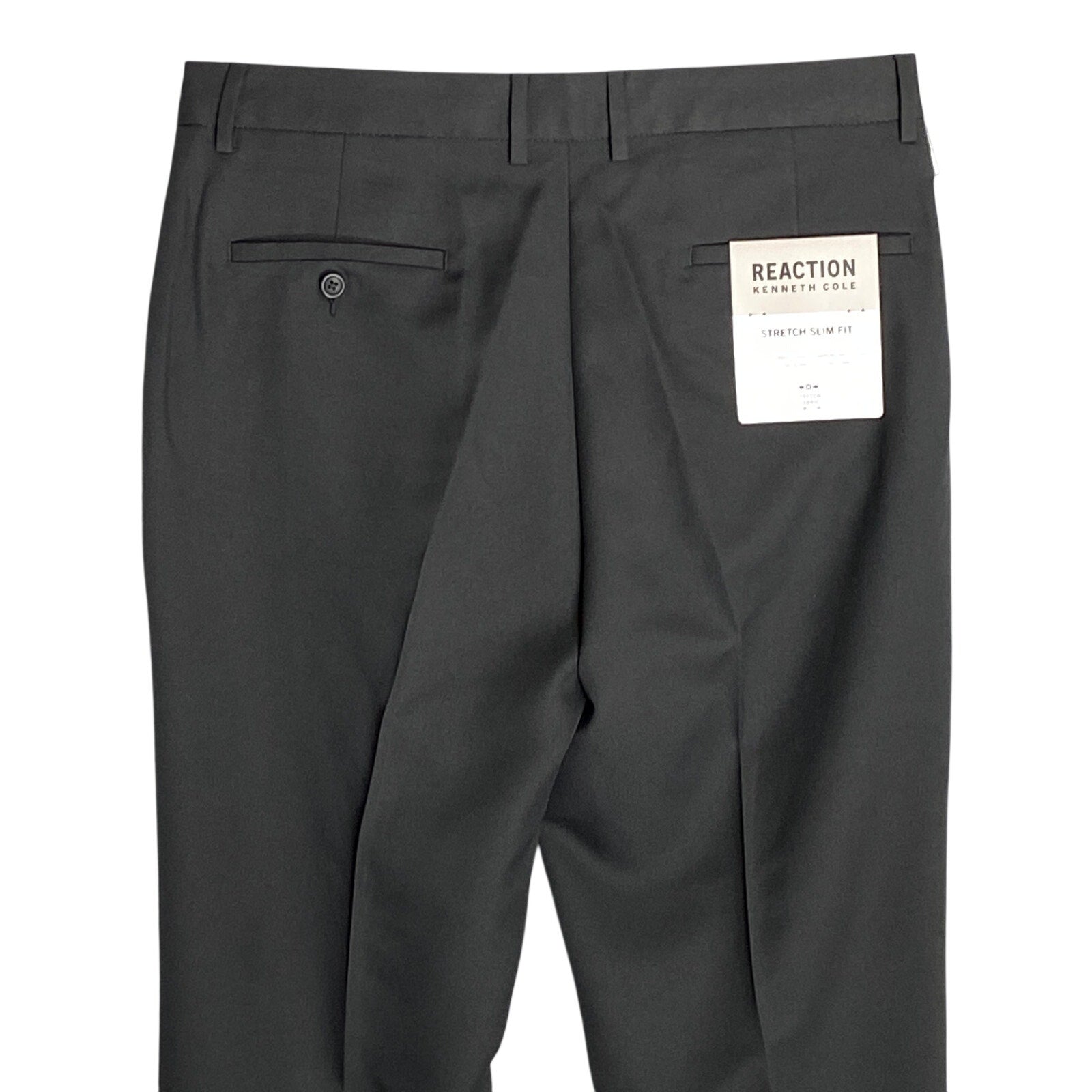 Kenneth Cole Reaction Pants Men's 34x32 Slim Fit Trousers Stretch Charcoal
