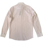 Johnston & Murphy Shirt Men's Small Button-Up Shirt Linen Blend Pink Check
