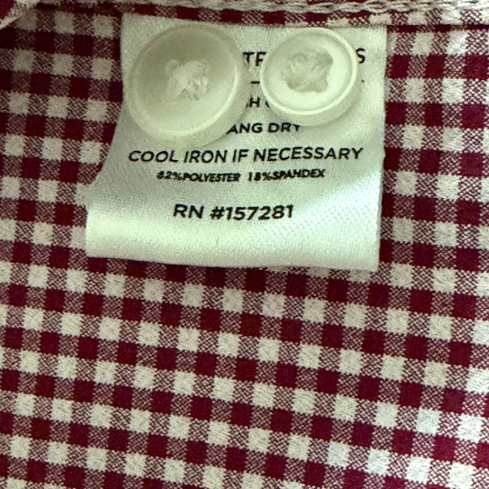 Mizzen+Main Shirt Men's XXL Leeward Trim Fit Long Slv Mulberry Ian Gingham