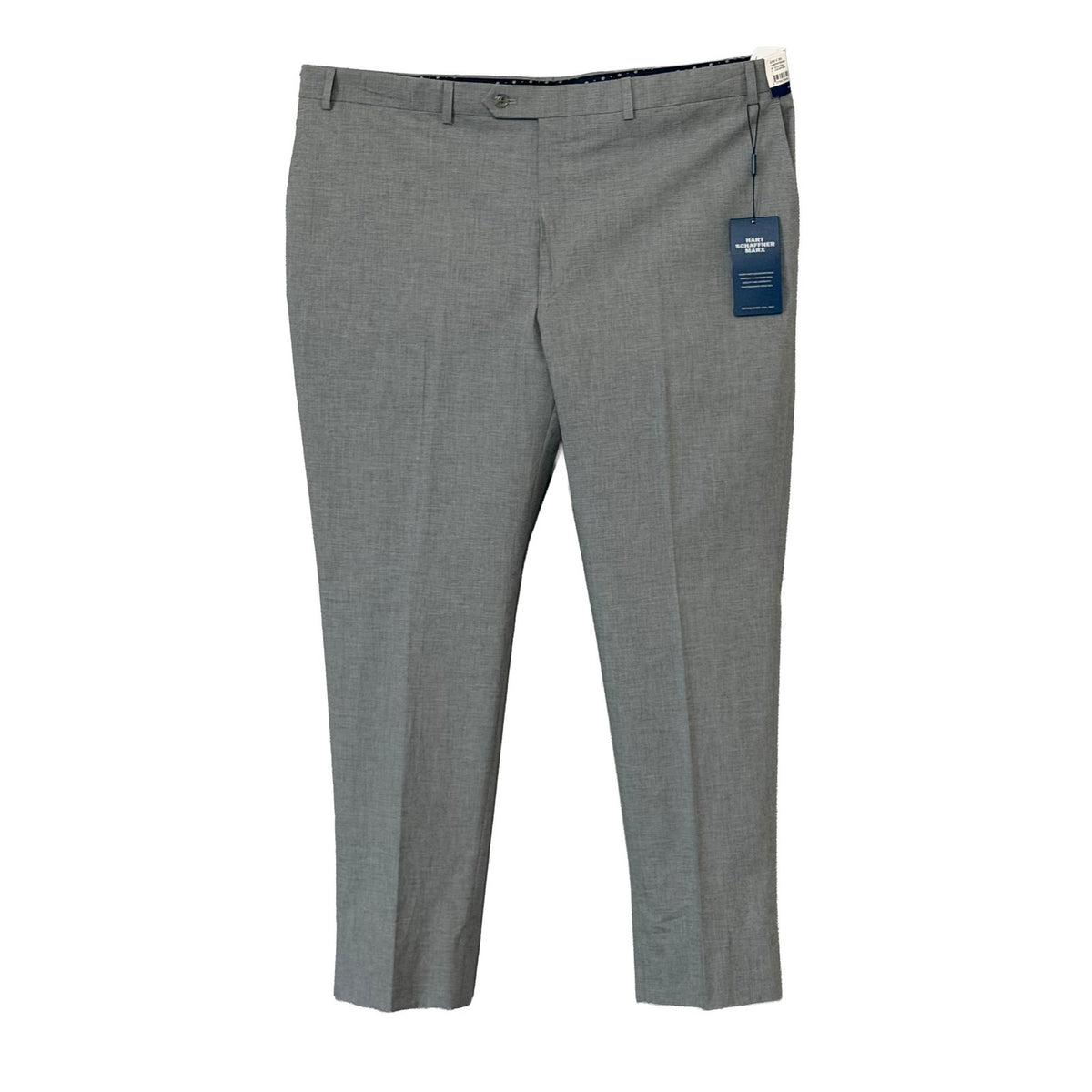 Hart Schaffner Marx Pant Men's 42"x30" Dress Pant Platinum New York Fit Gray