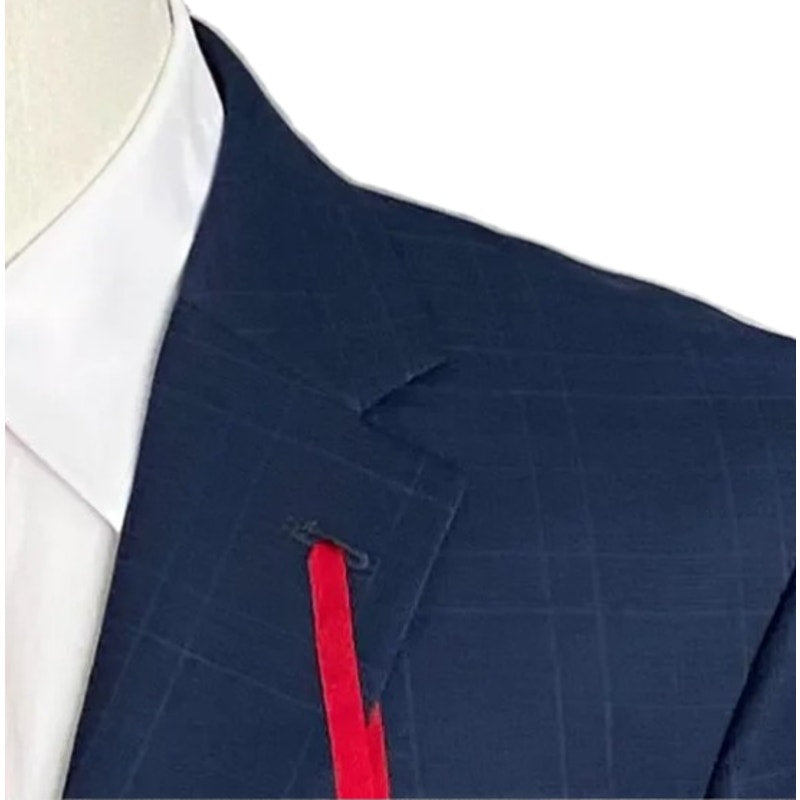 Tommy Hilfiger Suit Jacket Men's 40L THFlex Adams Wool Blend Blue Check NEW