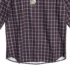 Visconti Black Casual Shirt Men's Small Italian Fabric Stretch Burgundy