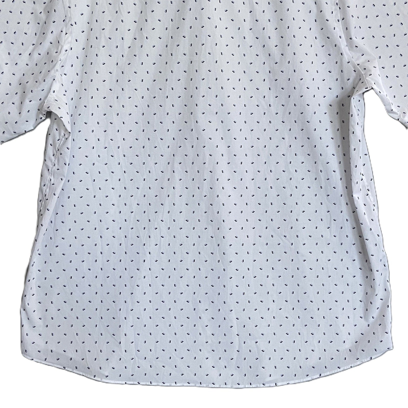 Boss Shirt Men's 3XL Big & Tall Roan Short Sleeve Shirt Stretch White/Blue