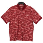 Tommy Bahama Men's Large Sport Bay View Polo Shirt Chili Pepper Red Tropical