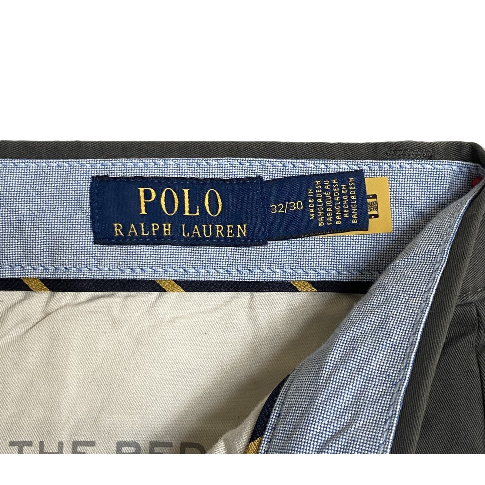 Polo Ralph Lauren Pants Men's 32"x30" Bedford Chino Flat Front Stretch Gray