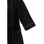 Majestic International Robe Men's XL/XXL Kimono Robe Knit Waffle Black