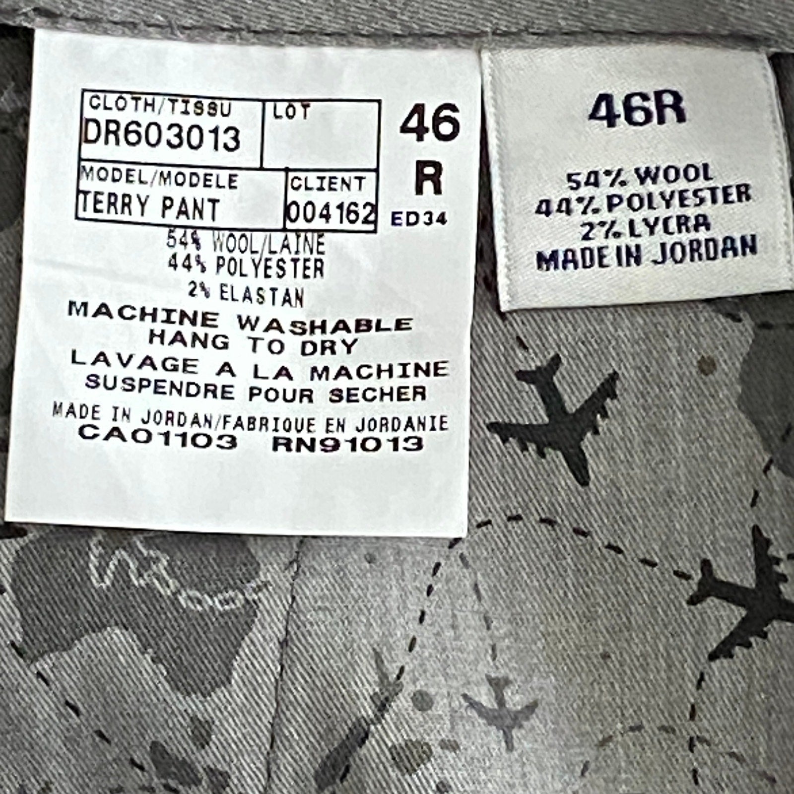 Daniel Cremieux Dress Pants Traveler Men's 46R Raw Hem Comfort Waistband Tan