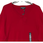 Hart Schaffner Marx Sweater Men's 3XT Big & Tall V-Neck Merino Wool Red