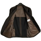 Calvin Klein Men's 42 Long Sport Coat Slim Fit Brown Herringbone Wool