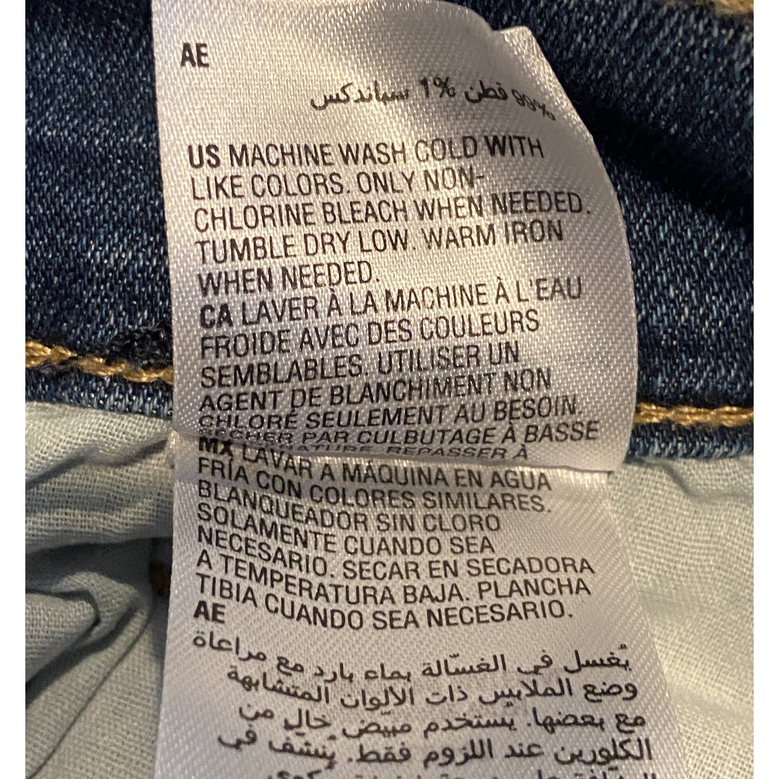 Sun + Stone Jeans Men's 36x30 Slim-Fit Distressed Blue Denim Riverview Wash