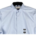 Calvin Klein Shirt Men's Small 14-14.5 Infinite Color Slim Fit Band Collar Blue