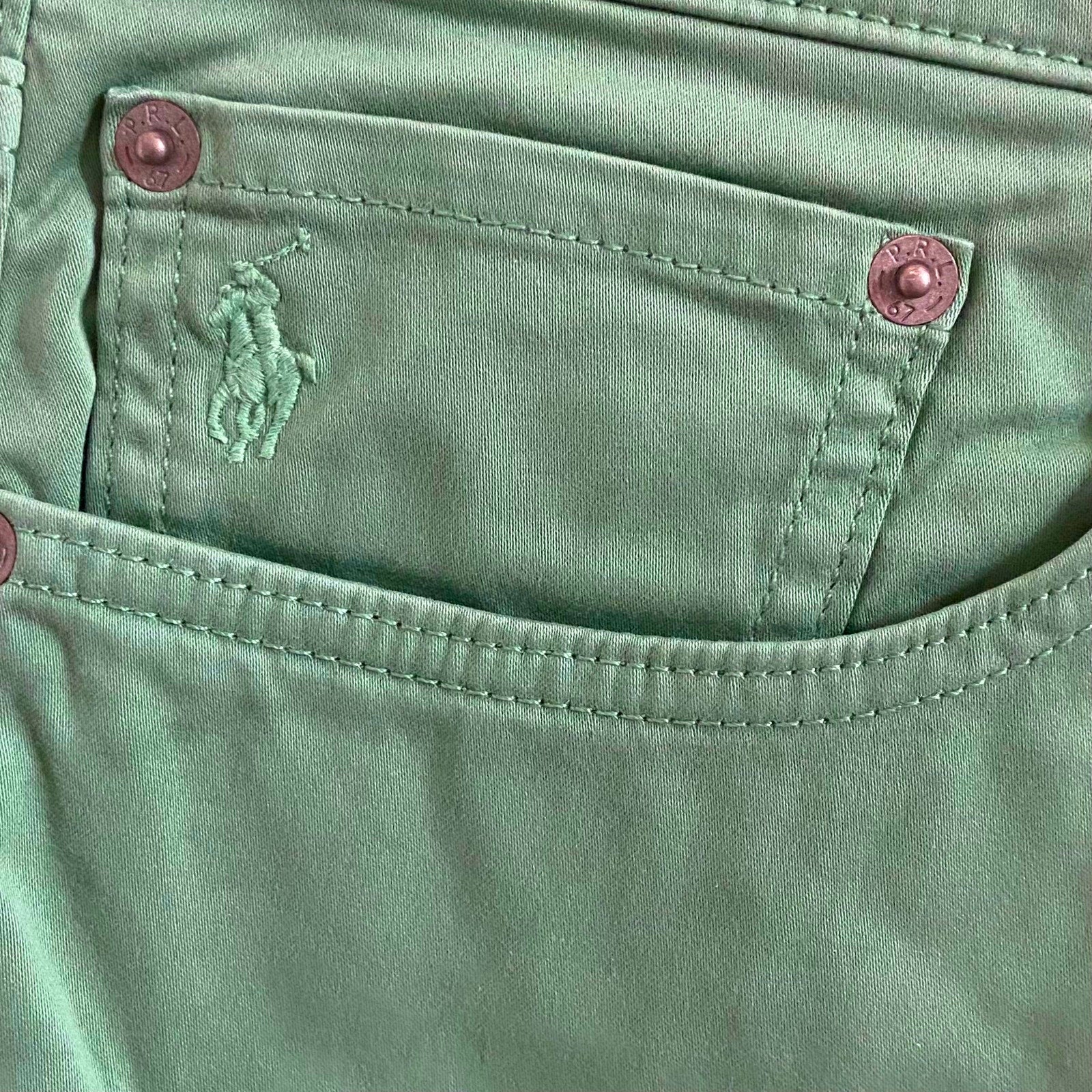 Polo Ralph Lauren Pants Men's 33x32 Varick Slim Straight Stretch Faded Mint