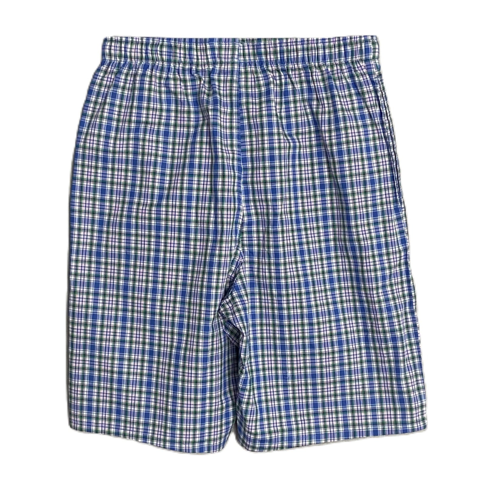 Polo Ralph Lauren Sleepwear Shorts Men's Small Blue Plaid Drawstring Waist