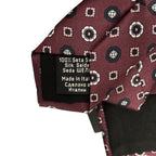 Boss Men's Slim 2.36" Tie 100% Silk Red Floral Print Made in Italy