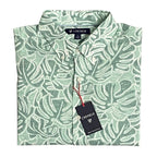 Daniel Cremieux 38 Men's Large Casual Button-Down Shirt Green Leaf Print