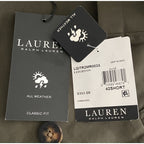 Lauren Ralph Lauren Men's 42S All-Weather Raincoat Double-Breasted Olive