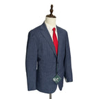 Brooks Brothers Sport Coat Men's 42 Short Blue Micro-Check Wool Blend
