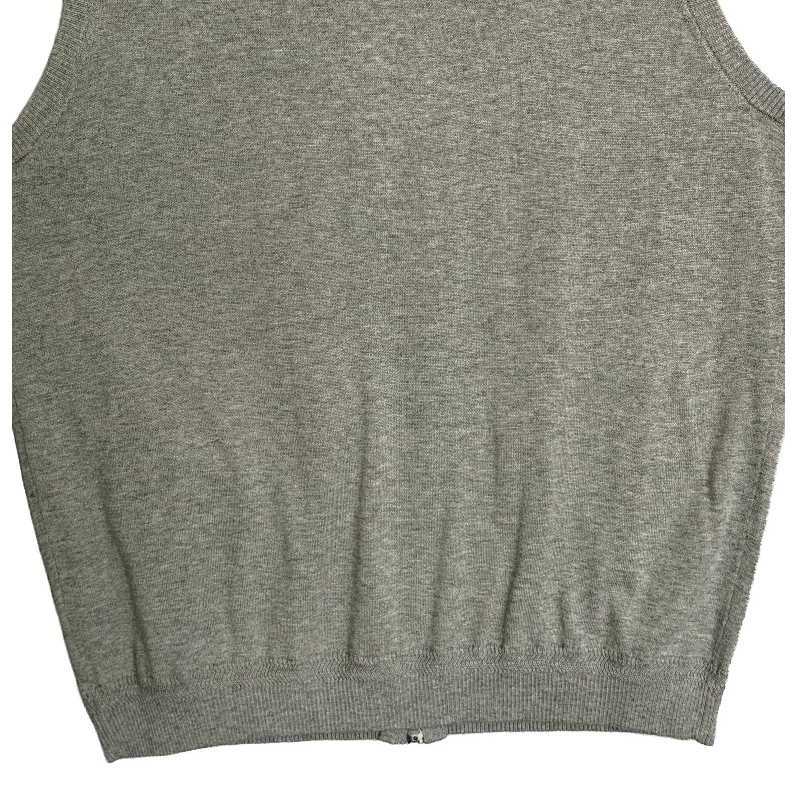 Daniel Cremieux Sweater Vest Men's Large Full Zip Cotton Cashmere Blend Grey Heather