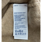 Tommy Hilfiger Sweater Men's XS Signature Crew Neck Embroidered Logo Beige