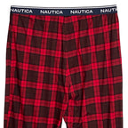 Nautica Sleep Pant Men's Medium RestLuxe Elastic Waist Pockets Red/Black Ck