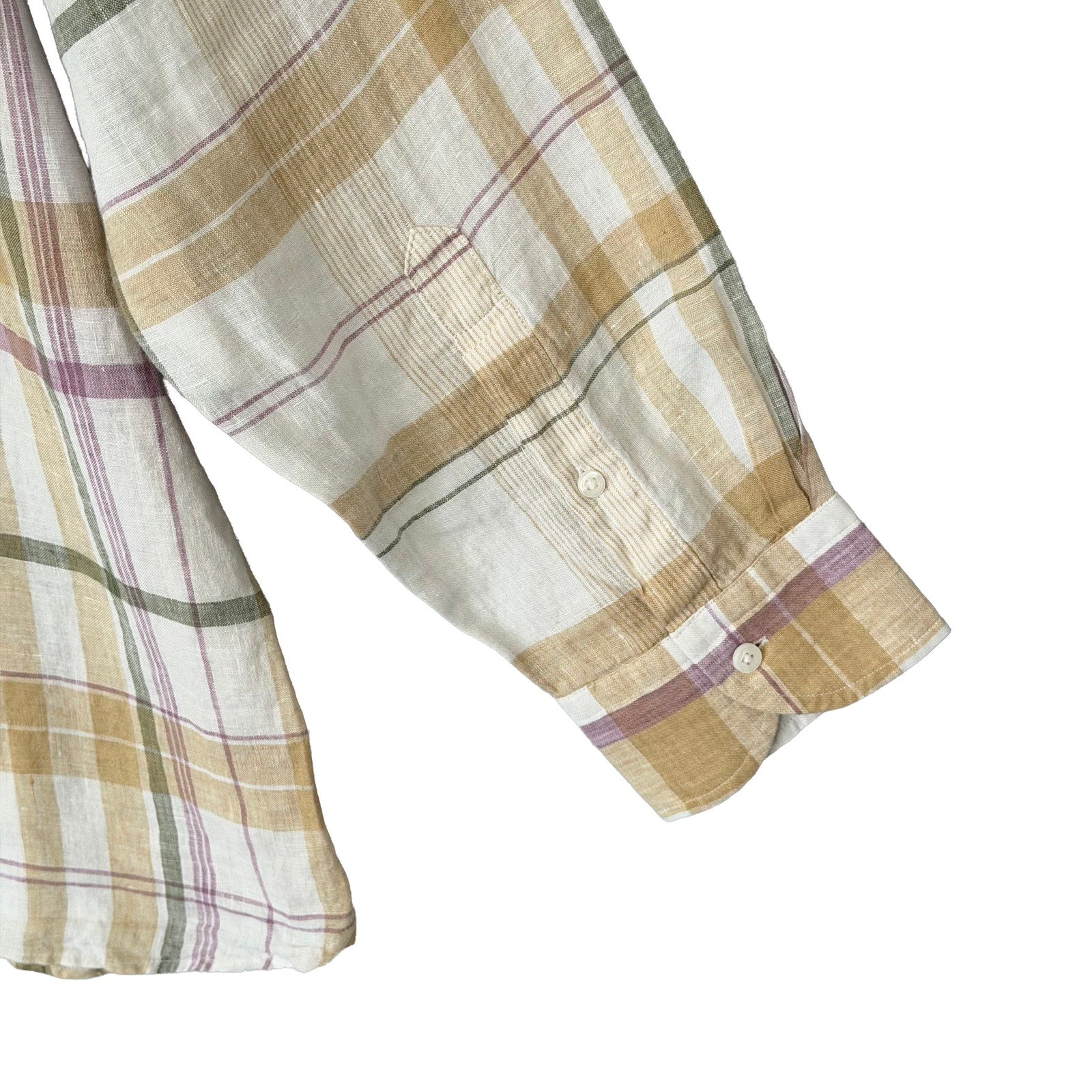 Daniel Cremieux Linen Shirt Men's XXL Cape Town Collection Multicolor Plaid