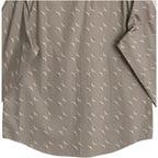 Alfani Dress Shirt Men's Medium Button-Up Long Sleeve Cotton Taupe Geo Print