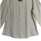Mizzen+Main Shirt Men's XXL Leeward Trim Fit Long Slv Aluminum Hampton Plaid