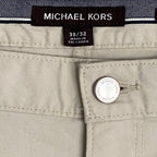 Michael Kors Men's 38x32 Parker Slim Fit Stretch Denim Pants Beige